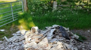 Rubble fly tipping